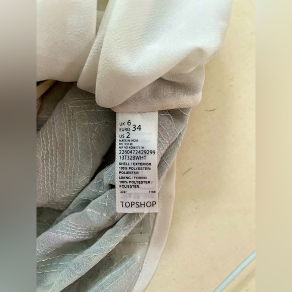 TOPSHOP - Boho beaded top Size 2 - Picture 3 of 3